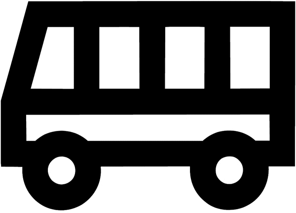 Passenger bus symbol vinyl sticker. Customize on line. Symbols and Pictograms 090-0237